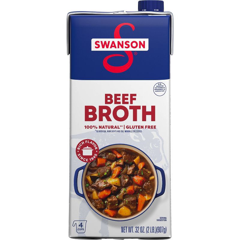 slide 10 of 13, Swanson 100% Natural Gluten Free Beef Broth - 32oz, 32 oz