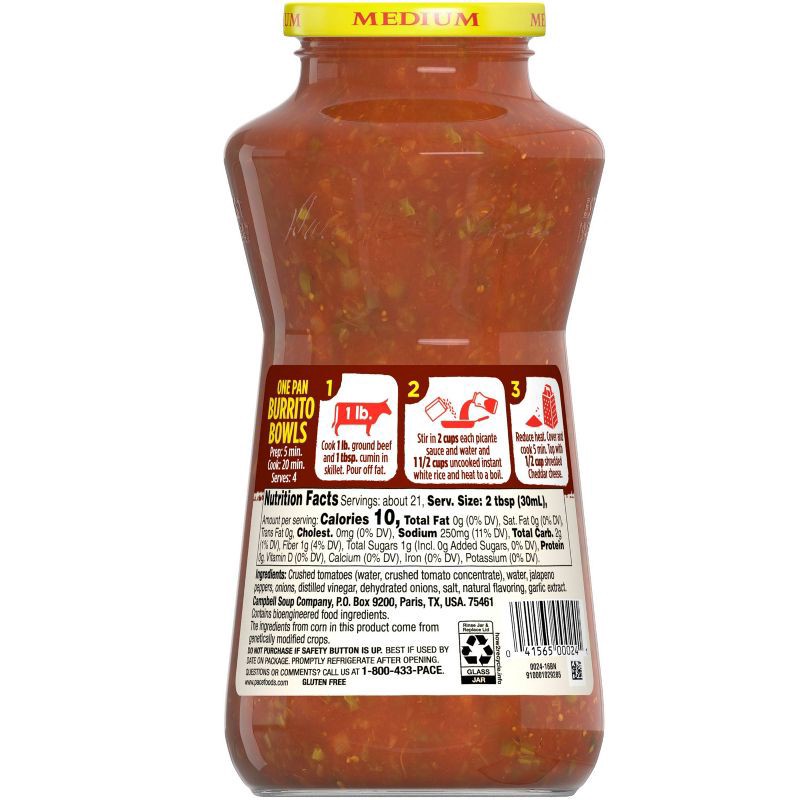 slide 2 of 8, Pace Medium Picante Sauce 24oz, 24 oz