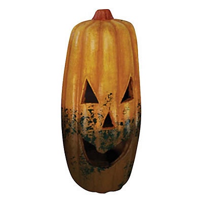 slide 1 of 1, Blue Orange Pottery Tall Clay Pumpkin, 1 ct