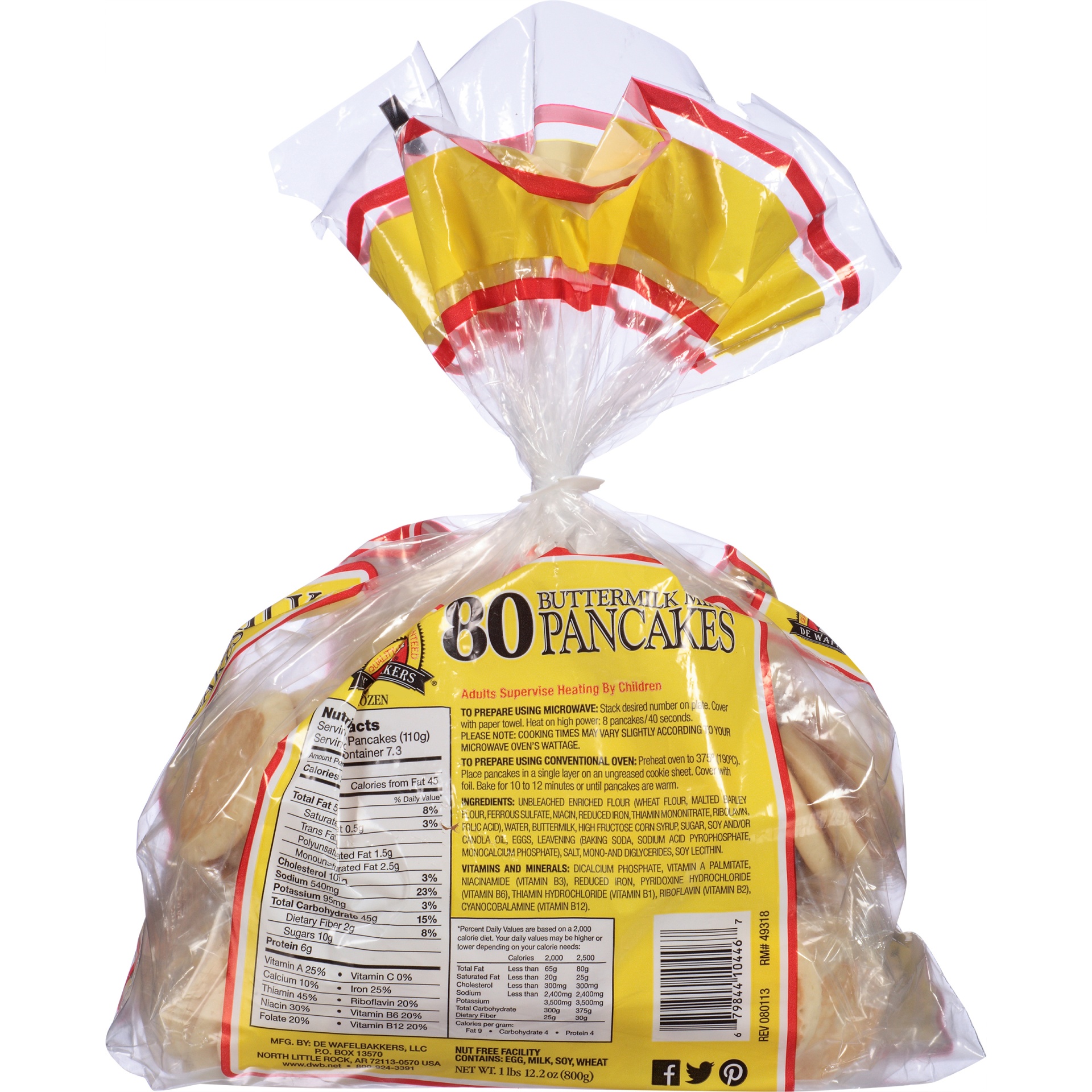 De Wafelbakkers Frozen Mini Buttermilk Pancakes Shipt