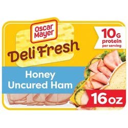 Oscar Mayer Deli Fresh Honey Uncured Ham Sliced Lunch Meat Family Size - 16oz
