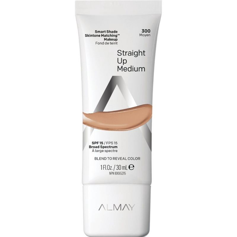 slide 1 of 4, Almay Smart Shade Skintone Matching Makeup with SPF 15 - 300 Straight Up Medium - 1 fl oz, 1 fl oz