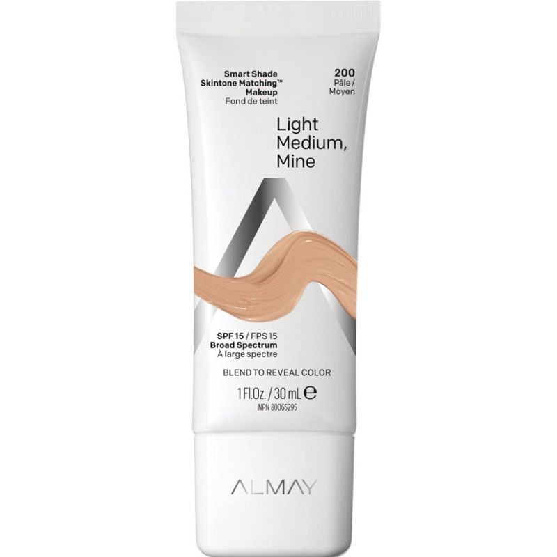 slide 1 of 4, Almay Smart Shade Skintone Matching Makeup with SPF 15 - 200 Light Medium, Mine - 1 fl oz, 1 fl oz