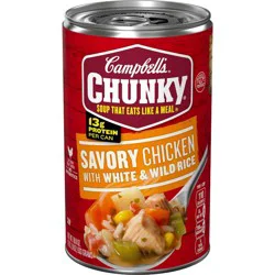 Campbell's Chunky Savory Chicken with White & Wild Rice Soup - 18.8oz