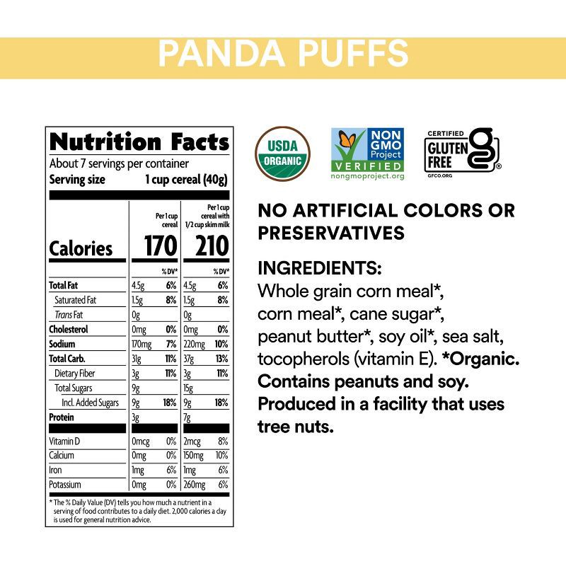 slide 3 of 4, Nature's Path Envirokidz Panda Puffs Breakfast Cereal - 10.6oz, 10.6 oz