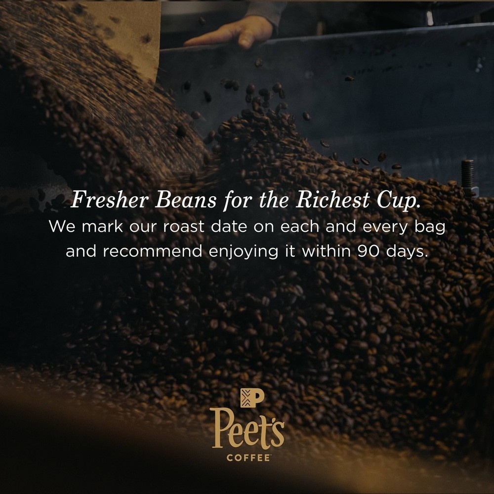 slide 5 of 5, Peet's Coffee Peet's Decaf House Dark Roast Ground Coffee, 10.5 oz