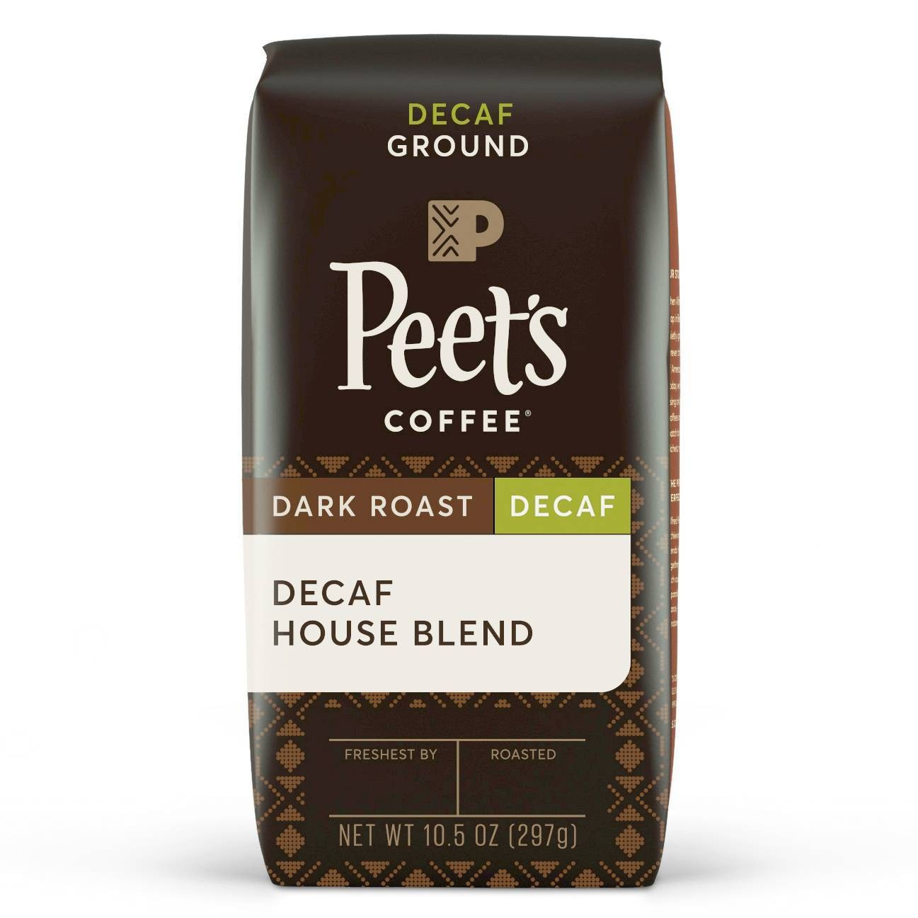 slide 1 of 5, Peet's Coffee Peet's Decaf House Dark Roast Ground Coffee, 10.5 oz