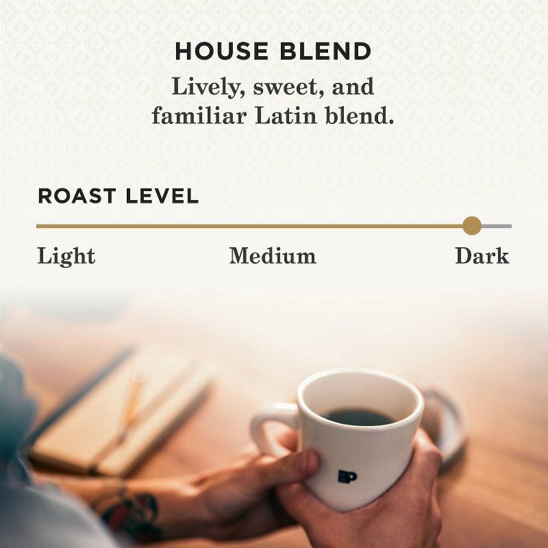 slide 3 of 8, Peet's Coffee Peet's House Blend Dark Roast Ground Coffee - 10.5oz, 10.5 oz