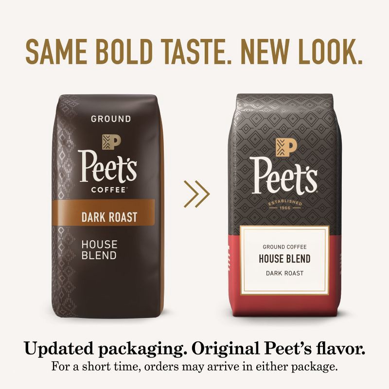 slide 3 of 10, Peet's Coffee Peet's House Blend Dark Roast Ground Coffee - 10.5oz, 10.5 oz