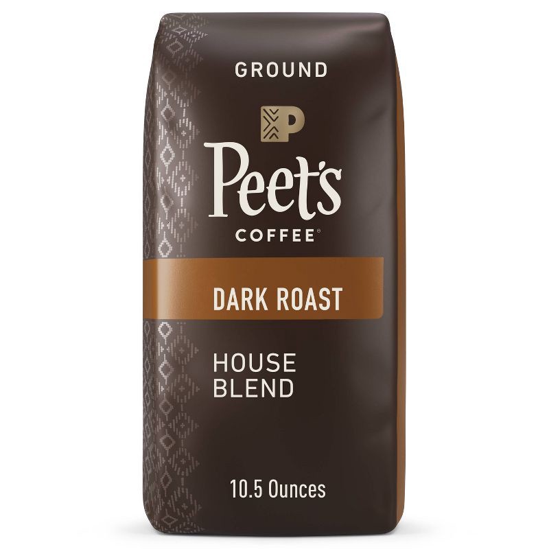 slide 1 of 8, Peet's Coffee Peet's House Blend Dark Roast Ground Coffee - 10.5oz, 10.5 oz