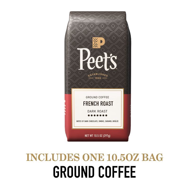 slide 2 of 10, Peet's Coffee Peet's French Roast Dark Roast Ground Coffee - 10.5oz, 10.5 oz