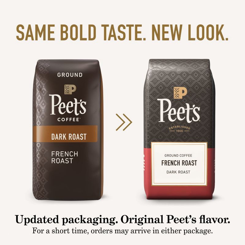 slide 3 of 10, Peet's Coffee Peet's French Roast Dark Roast Ground Coffee - 10.5oz, 10.5 oz