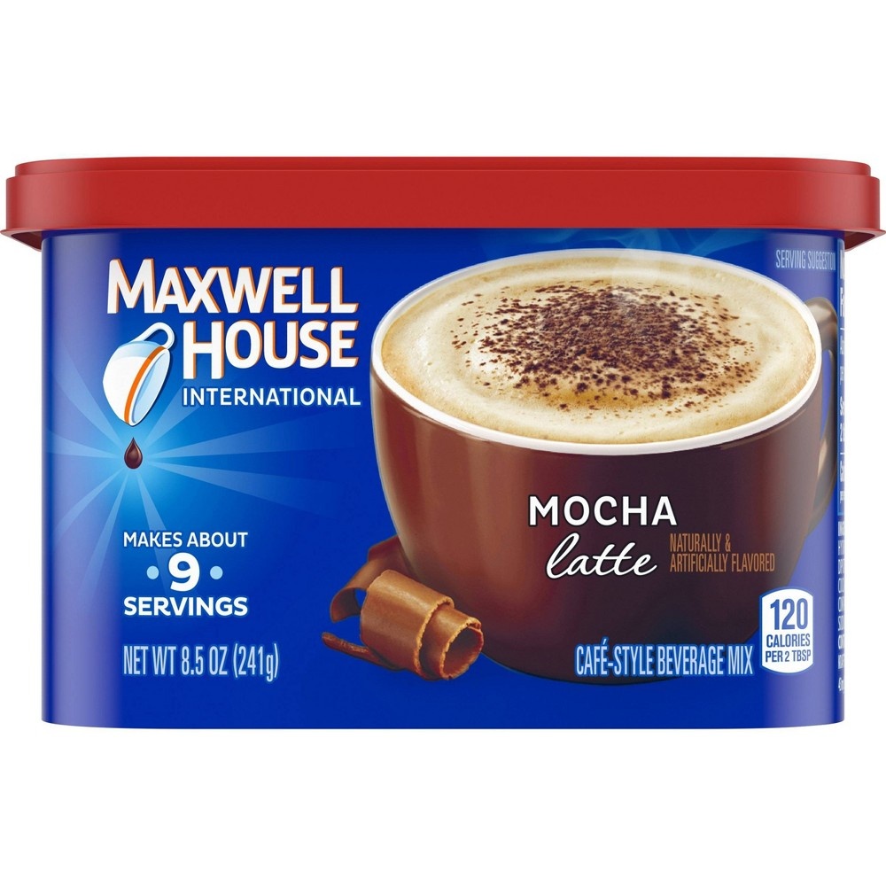 slide 4 of 8, Maxwell House International Latte Mocha Medium Roast Beverage Mix, 8.5 oz