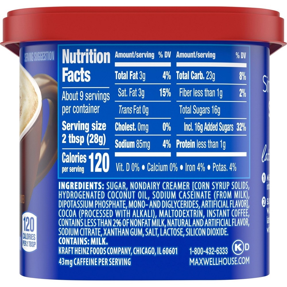 slide 7 of 8, Maxwell House International Latte Mocha Medium Roast Beverage Mix, 8.5 oz