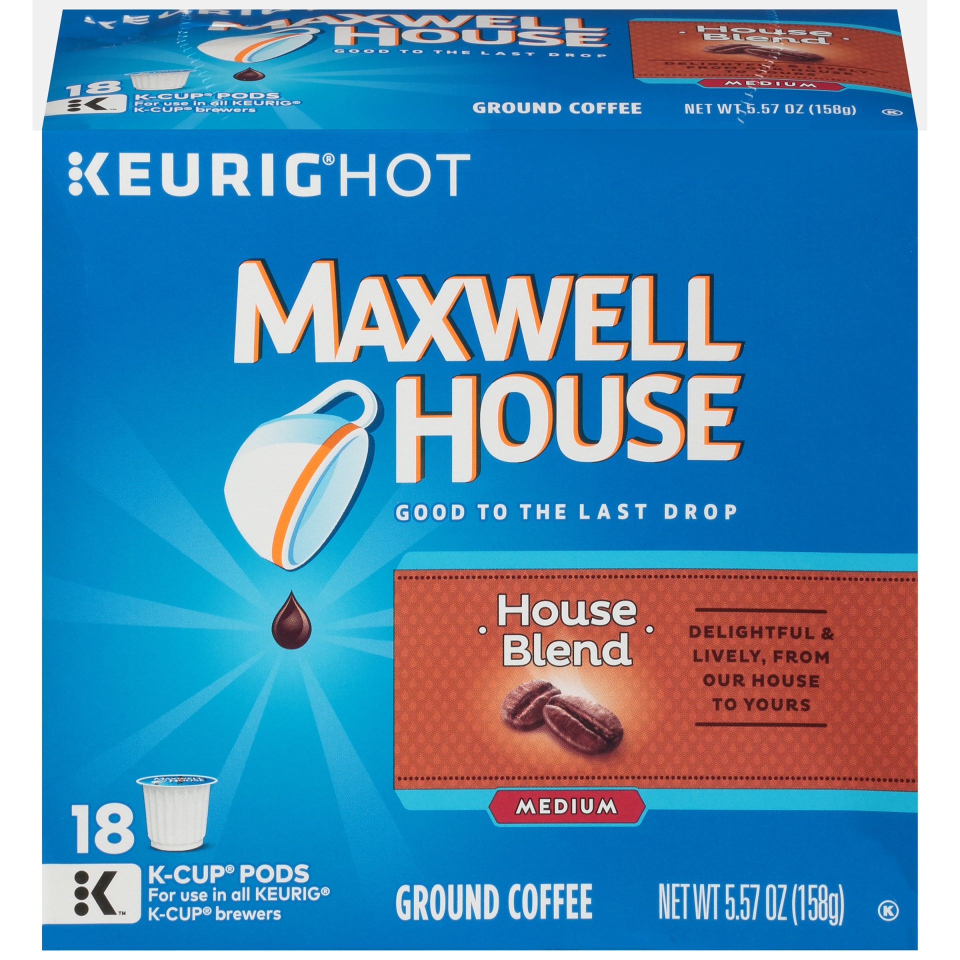 slide 1 of 6, Maxwell House Caf Collection House Blend Medium Roast Coffee Cup Pods, 18 ct