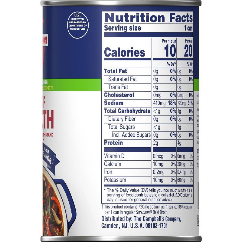 slide 5 of 7, Swanson 100% Natural Gluten Free 50% Less Sodium Beef Broth - 14.5oz, 14.5 oz