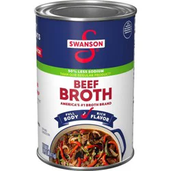 Swanson 100% Natural Gluten Free 50% Less Sodium Beef Broth - 14.5oz