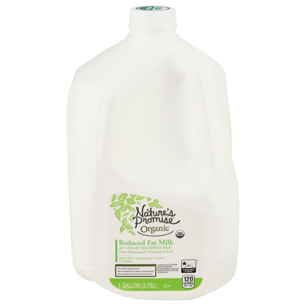 slide 1 of 1, Nature's Promise Organic 2% Reduced Fat Milk, 1 gal