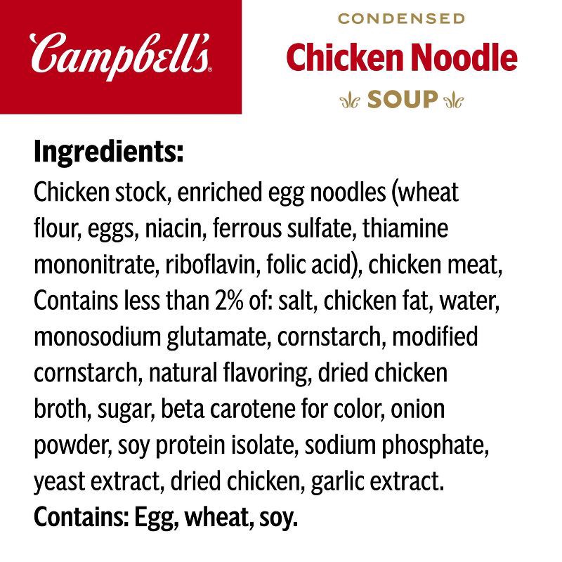 slide 8 of 12, Campbell's Condensed Chicken Noodle Soup - 10.75oz, 10.75 oz