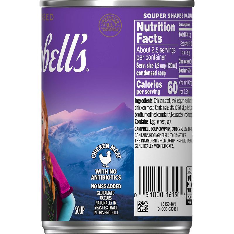 slide 9 of 10, Campbell's Condensed Disney's Frozen Chicken & Pasta Shapes Soup - 10.5oz, 10.5 oz