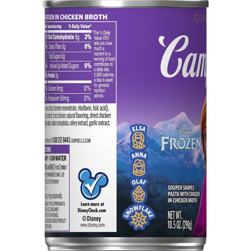 slide 10 of 10, Campbell's Condensed Disney's Frozen Chicken & Pasta Shapes Soup - 10.5oz, 10.5 oz