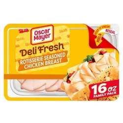 Oscar Mayer Deli Fresh Rotisserie Seasoned Chicken Breast Sliced Lunch Meat Family Size - 16oz