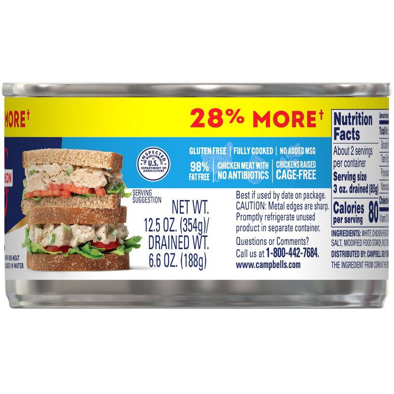 slide 12 of 13, Swanson Premium White Chunk Chicken Breast in Water - 12.5oz, 12.5 oz