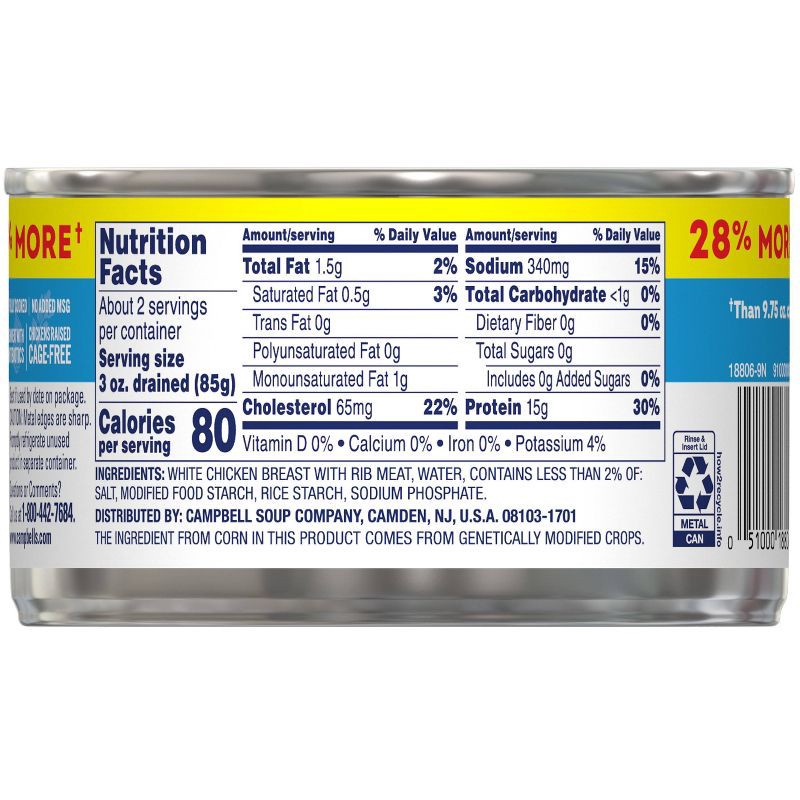 slide 2 of 13, Swanson Premium White Chunk Chicken Breast in Water - 12.5oz, 12.5 oz