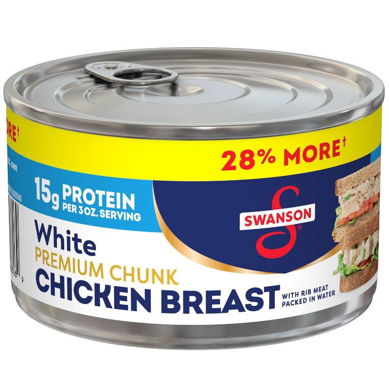 slide 1 of 13, Swanson Premium White Chunk Chicken Breast in Water - 12.5oz, 12.5 oz