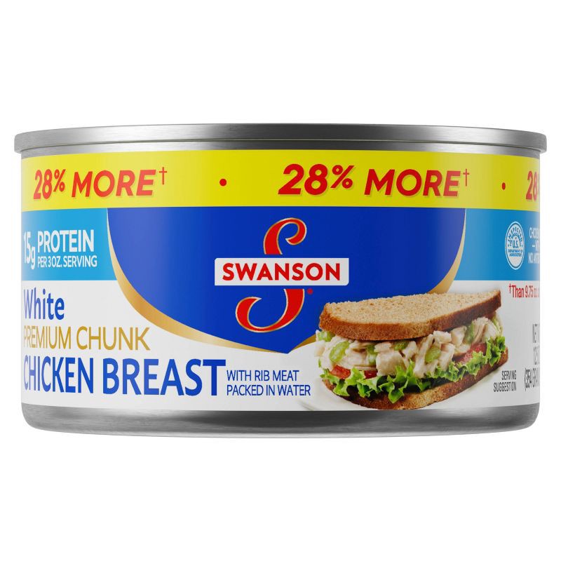 slide 11 of 14, Swanson Premium White Chunk Chicken Breast in Water - 12.5oz, 12.5 oz