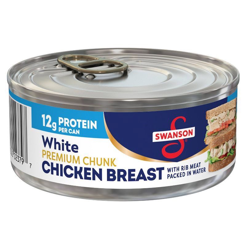 slide 1 of 14, Swanson Premium White Chunk Chicken Breast in Water - 4.5oz, 4.5 oz