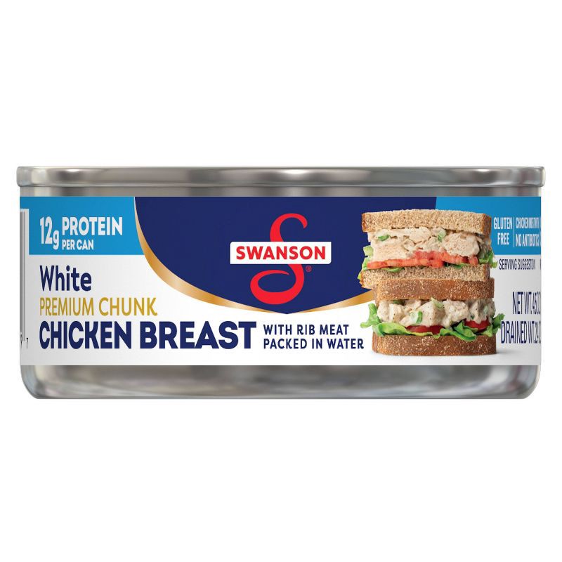 slide 12 of 14, Swanson Premium White Chunk Chicken Breast in Water - 4.5oz, 4.5 oz
