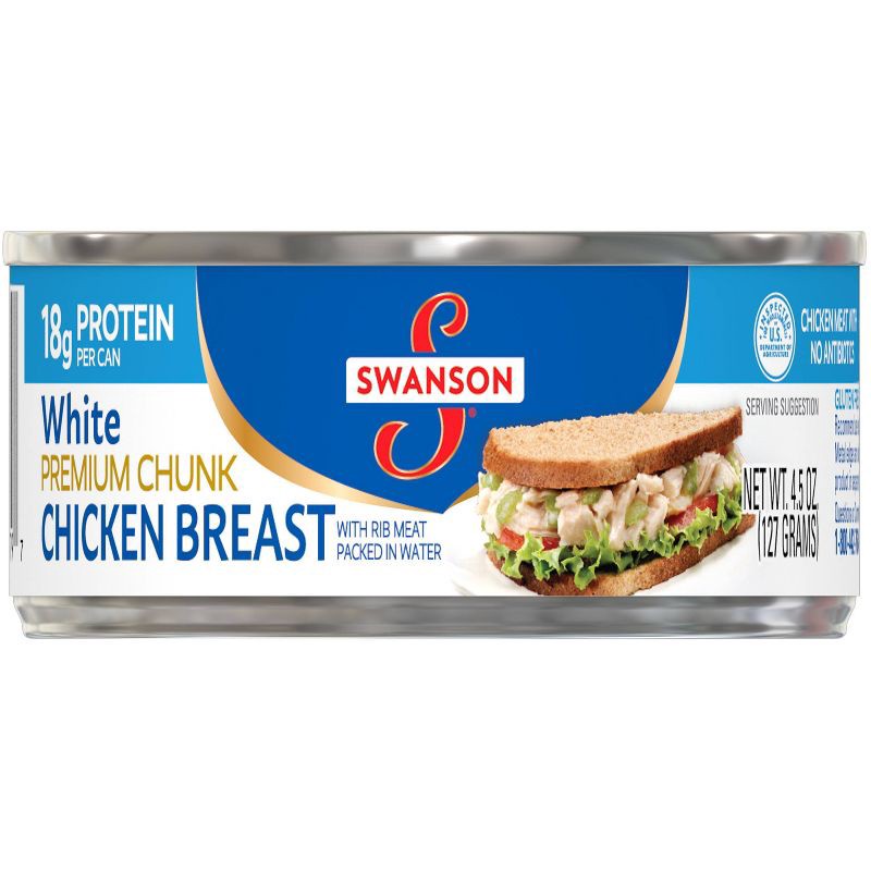 slide 11 of 14, Swanson Premium White Chunk Chicken Breast in Water - 4.5oz, 4.5 oz