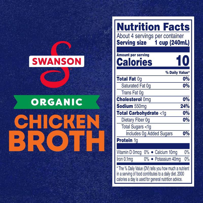 slide 2 of 10, Swanson 100% Natural Gluten Free Organic Free-Range Chicken Broth - 32 oz, 32 oz