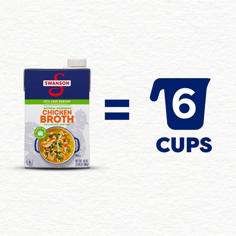 slide 7 of 17, Swanson Natural Goodness Gluten Free 33% Less Sodium Chicken Broth - 48oz, 48 oz