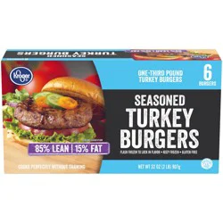 Kroger 85% Lean Frozen Turkey Burgers