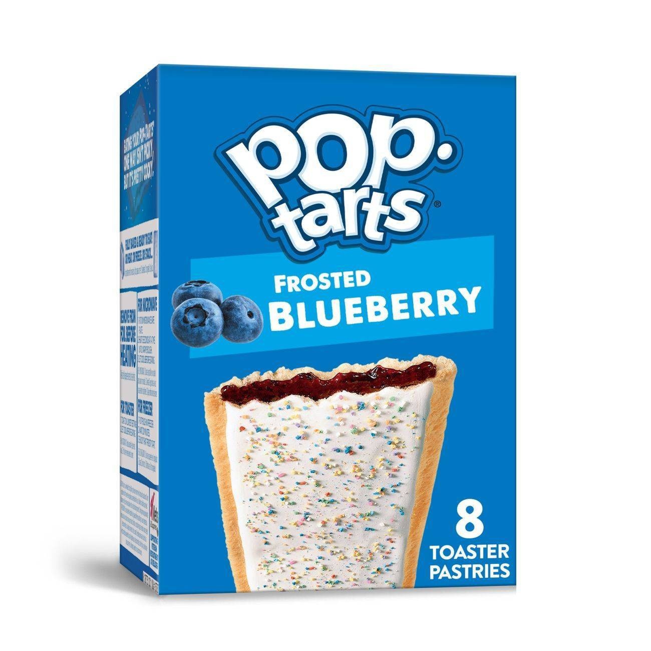 slide 1 of 3, Pop-Tarts Frosted Blueberry Toaster Pastries, 8 ct