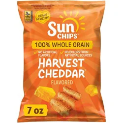 SunChips Harvest Cheddar Flavored Wholegrain Snacks - 7oz