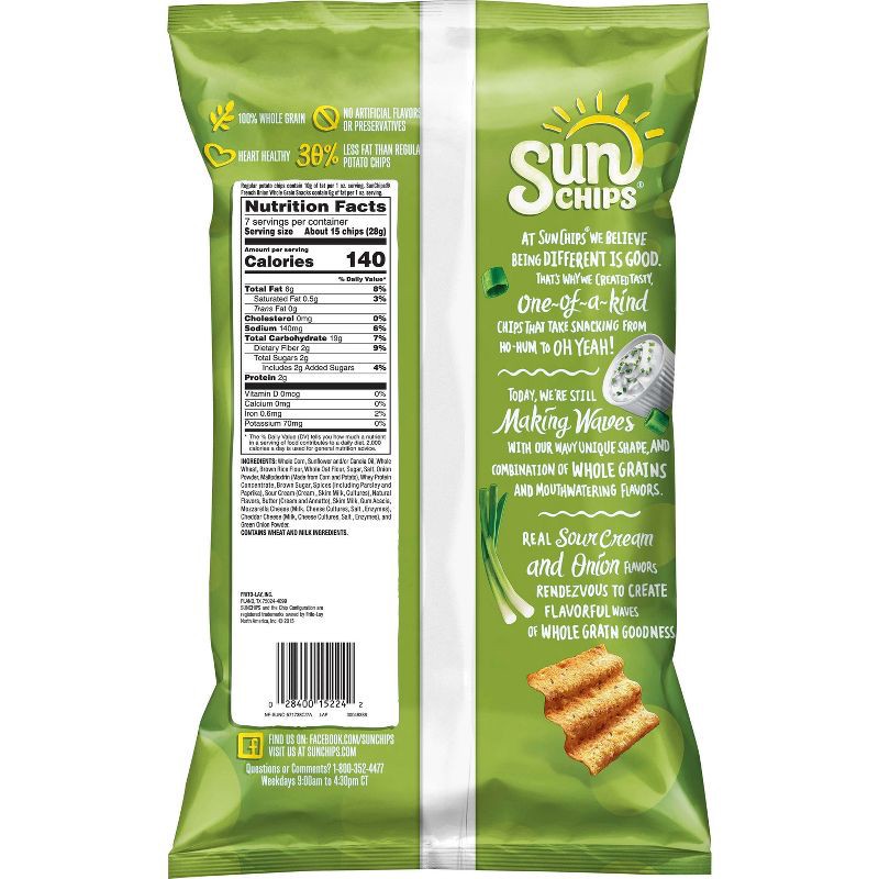 slide 2 of 5, SunChips French Onion Flavored Whole Grain Chips - 7oz, 7 oz