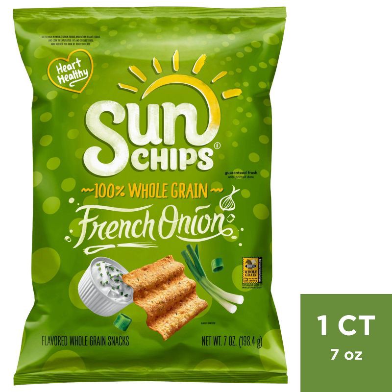 slide 1 of 5, SunChips French Onion Flavored Whole Grain Chips - 7oz, 7 oz