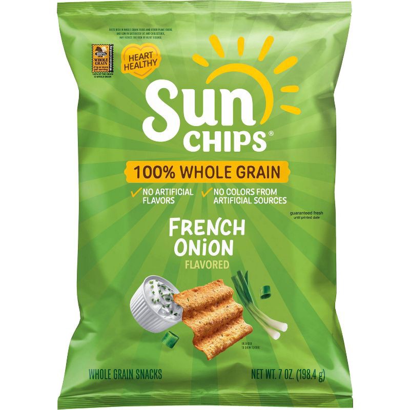slide 1 of 7, SunChips French Onion Flavored Whole Grain Chips - 7oz, 7 oz
