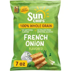 SunChips French Onion Flavored Whole Grain Chips - 7oz: No Artificial Flavors, No Preservatives