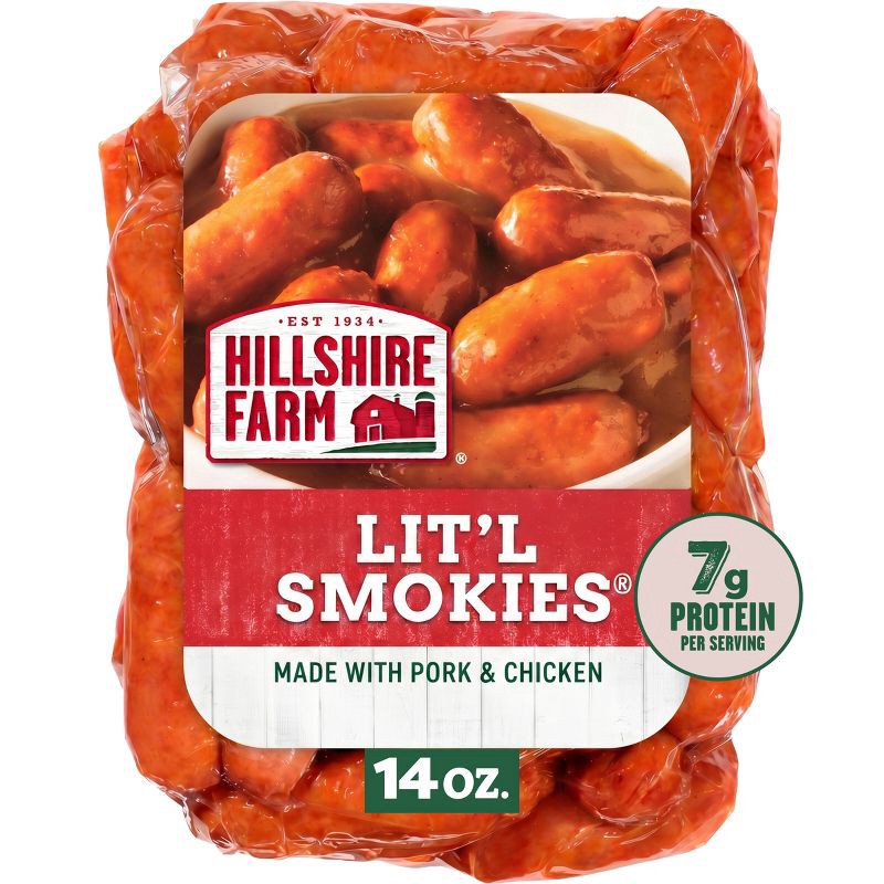 slide 1 of 3, Hillshire Farm Lit'l Smokies Smoked Sausage - 14oz, 14 oz