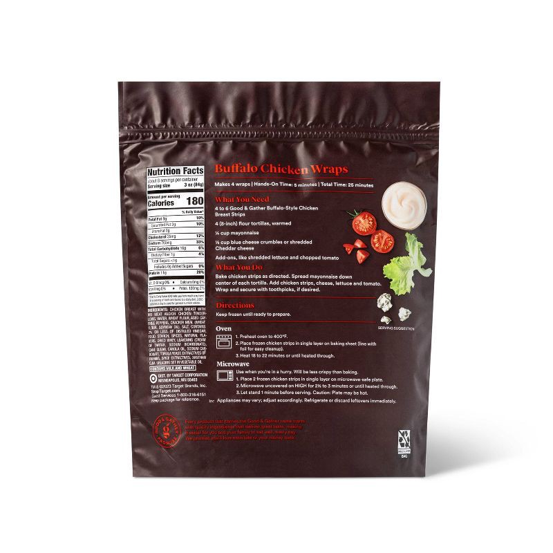 slide 3 of 3, Buffalo-Style Chicken Breast Strips - Frozen - 26oz - Good & Gather™, 26 oz