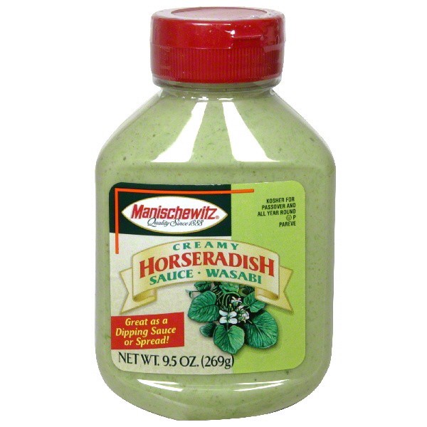 slide 1 of 1, Manischewitz Creamy Horseradish With Wasabi, 9.25 oz