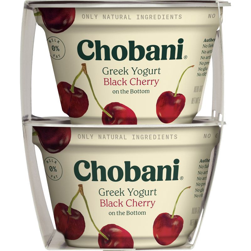 slide 6 of 6, Chobani Black Cherry on the Bottom Nonfat Greek Yogurt - 4ct/5.3oz Cups, 4 ct; 5.3 oz