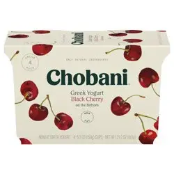 Chobani Black Cherry on the Bottom Nonfat Greek Yogurt - 4ct/5.3oz Cups