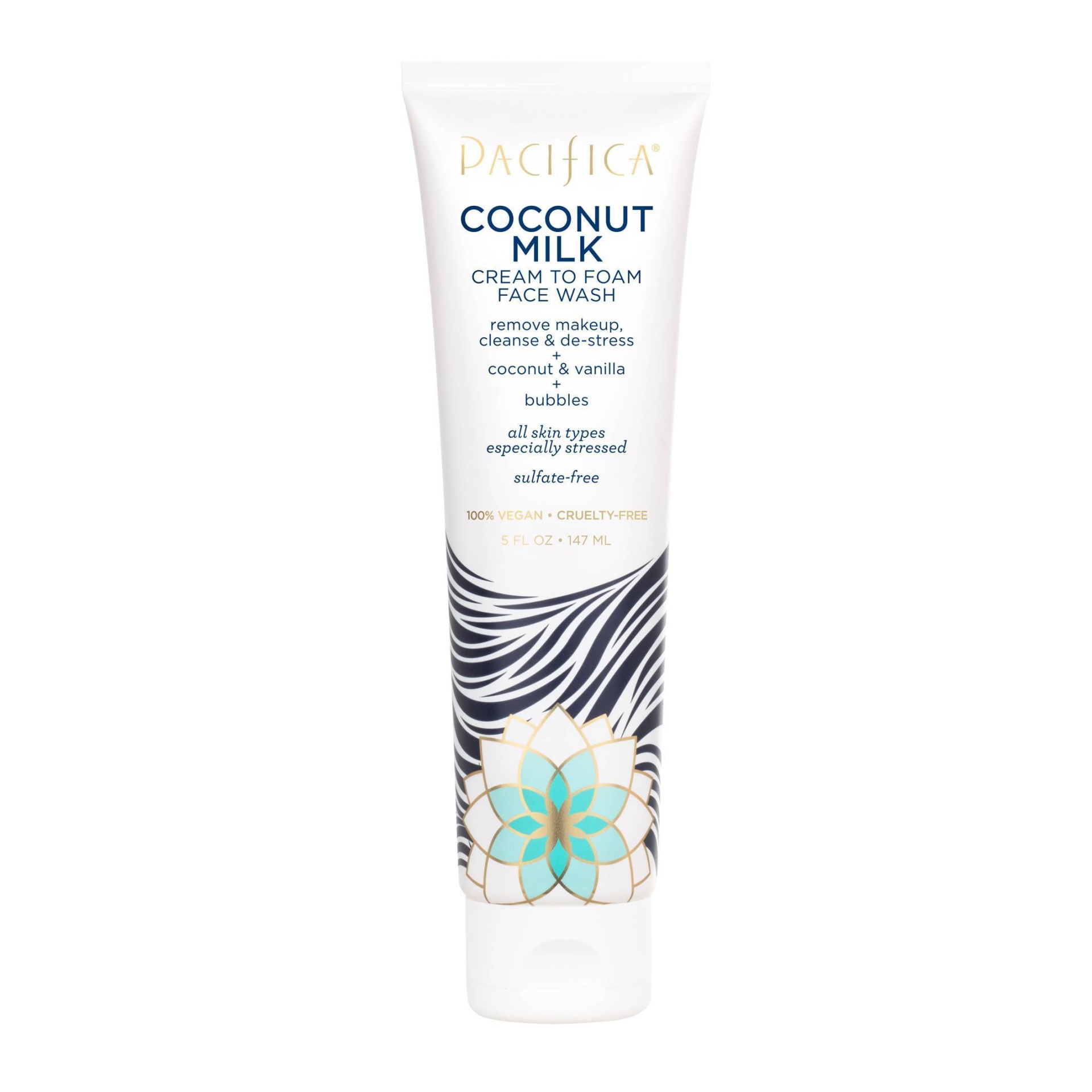 slide 1 of 3, Pacifica Coconut Milk Cream to Foam Face Wash, 5 fl oz