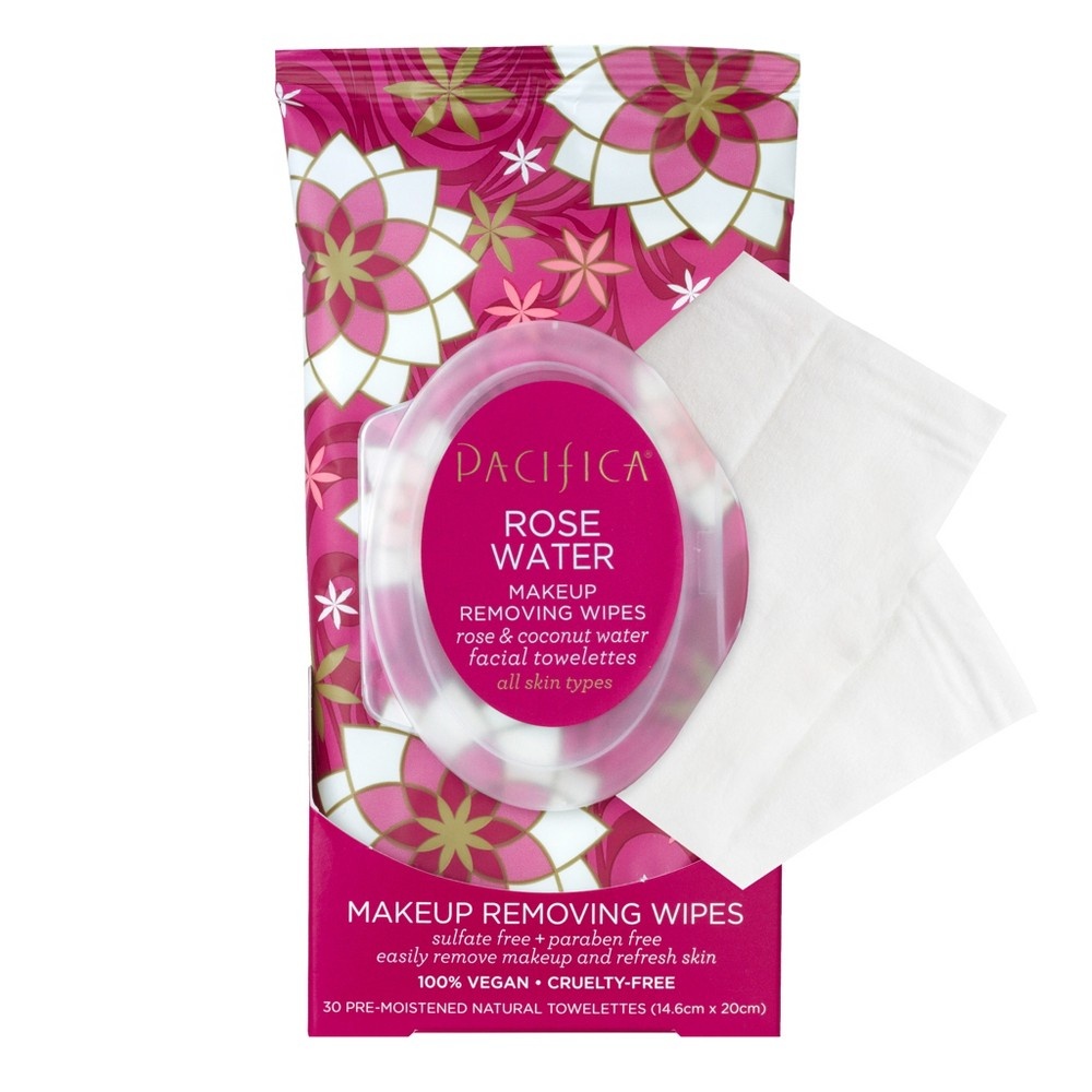 slide 2 of 2, Pacifica Rose Flower Cleansing Wipes, 30 ct