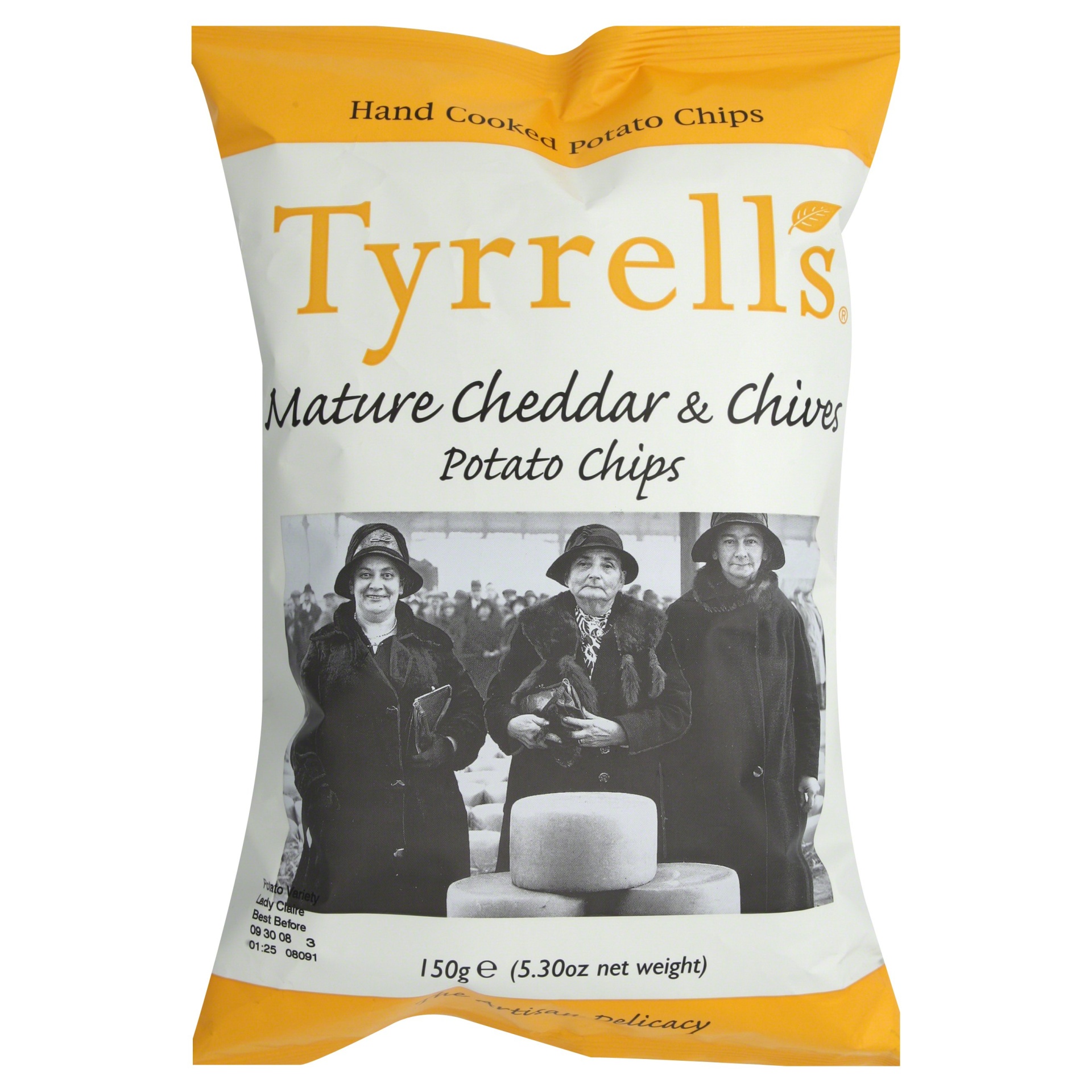 slide 1 of 1, Tyrell's Mature Cheddar & Chives, 5.3 oz